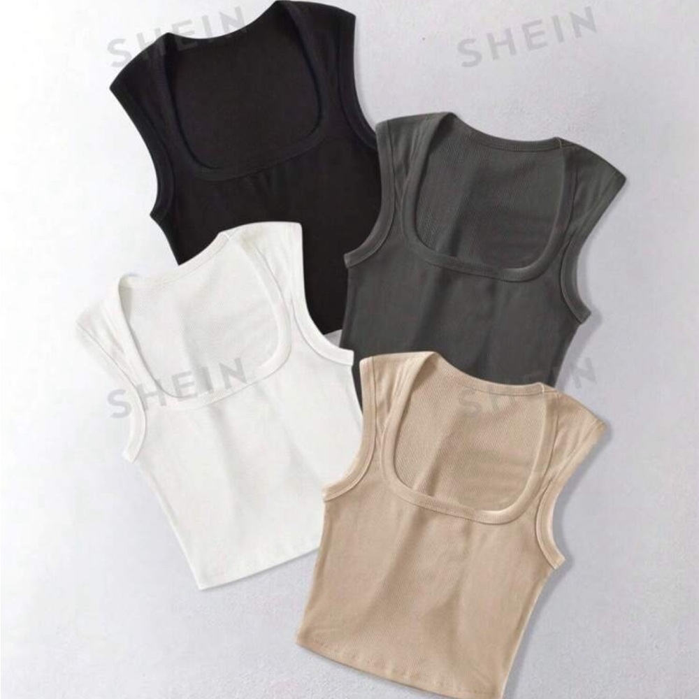 Trendy 4 pack of tank top ribbed!!!